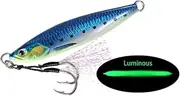 1 Pc Rattle Jig Sea Fishing Bait 20g-80g Long Casting Bait Spinning Artificial Bait with Hook Spoon Fishing Tackle Sinking Lures