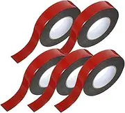 Long Length Double Sided Tape 5 Rolls High Adhesion for Home Office Car Mounting