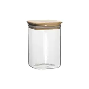 Ecology Pantry 15cm Square Glass Canister Storage Organiser w/ Bamboo Lid Clear