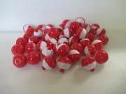 50 1.25" FISHING BOBBERS S-Medium Round Ball Floats Plastic Snap on Float Choice