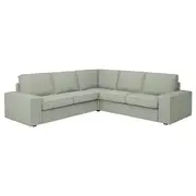 KIVIK corner sofa, 4-seat, Gunnared light green