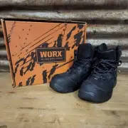 Worx by Red Wing 5622 Men's Leather Black Work Boots Size 5.5M