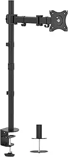 VIVO Single Monitor Desk Mount, Extra Tall Fully Adjustable Stand for 1 LCD Screen up to 32 inches, Ultra Wide Screens up to 38 inches, 22 lbs Capacity, STAND-V001T
