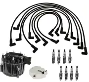 ACDelco Ignition Kit Distributor Rotor Cap Wire Spark Plugs For GMC Chevy W/HEI