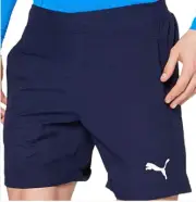 PUMA LIGA SIDELINE WOVEN SHORTS Size Small mens Sports Gym Exercise Navy Blue