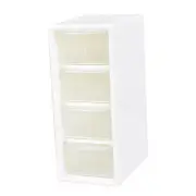 Desktop 4 Drawer Storage Organizer Small Stackable Clear Plastic Storage