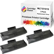 3-Pack Compatible Toner Cartridge for Samsung MLT-D101S MLTD101S SU698A (1,500 Pages) for Samsung ML2160 ML2164 ML2165 ML2165W SCX3400 SCX3405F SCX3405FW SF760P