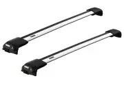 Thule Roof Bars Edge Raised Rail Wingbar Edge Silver for VW Cross Polo Obliquely