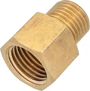 M12 x 1.25mm Male to 1/4" BSP Female Brass Pipe Reducer Fitting Connector Thread Plumbing Hose, Hex Head Threaded Tubing Adapter Coupler, Used to Connect Lines for Air, Water, Fuel and Gas
