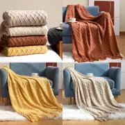 Warm Cozy Knitted Throw Blanket Sofa Throw Bed Throw Bed Blanket