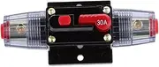 Anneome Manual Reset Black Car Audio Fuse Circuit Breaker Reset Fuseholder Circuit Breaker
