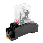 A● HH52PL DPDT 8Pin DIN Rail Electromagnetic Power Relay Coil DC 12V 35mm