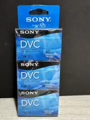 NEW Sony DVC Mini-DV 60 3-Pack Blank Digital Video Cassettes Tapes DVM60PRR/3