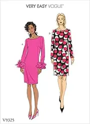 Vogue V9325 Misses' Sewing Pattern Dress, Size 6-8-10-12-14