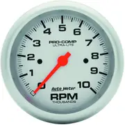 Auto Meter Gauge Ultra-Lite Tachometer 3 3/8 in. 0-10K RPM In-Dash Each AMT-4497