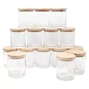 10 OZ Thick Candle Jars for Making Candles 15 Pcs, Empty Jars with Wood Lids ...