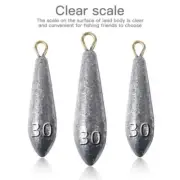 Lead Sinkers Water Droplets Lead Weights Oval Split Shot Olive In Line Fishing T