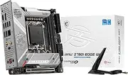 MSI MPG Z790I Edge WiFi Motherboard Mini-ITX - Supports 12th and 13th Gen Intel Processors, LGA 1700-105A SPS VRM, DDR5 Memory Boost 8000+MHz/OC, PCIe 5.0 x16, 2 x M.2 Gen4, Wi-Fi 6E