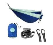 Nest Double Hammock - Indoor/Outdoor w/Tree Straps/NEW - Blue/Mint