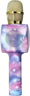Microphone Karaoke,Portable Microphone with Colorful Light,Karaoke for Kids Adults Home Party (Purple)