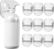 Homoyoyo 10 Pcs Self Adhesive Spray Bottle Holders Strong Hold Easy Removal Wall Hooks for Watering Cans Cleaning Supplies Versatile Use Kitchens Garages and Workshops