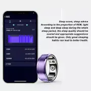 (Violet Dix)Smart Health Ring Sleep Monitoring Step Counting IP68 Waterproo CH