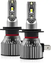 H7 LED Headlight Bulbs IP68 Waterproof Car LED Headlight Bulbs 6500K 120W 12000LM Bright LED Headlights, 2PCS ALKOY