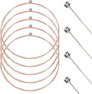 5Pcs Acoustic Guitar Strings, Replacement Red Copper Acoustic Tone G 3rd1 Light Tension for Electric Acoustics Beginners (G-3rd)