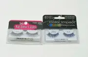 (2) Ardell False Eyelashes - Color Impact Blue Demi Wispies / Fright Night Pixie