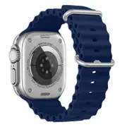 Ocean Silicone Sports Watch Band Strap - For Apple iWatch 38mm 40mm 41mm [42mm Series 10] (Blue)