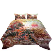 Cool Fantasy Art Sun Fire Kirin Coverlet