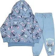 [Disney] Lilo & Stitch Girls 2-Piece Set - Pullover Hoodie & Jogger Pants 2-Pack Bundle Set for Kids and Toddlers