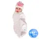 BABYjoe 穿套式實用造型包巾彌月套組-粉粉波卡小淑女