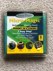 Handy Trends Micro Magic Multi-Surface Cleaning Towels 2 Pack New.