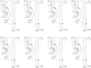 uxcell 8pcs Valance Clips, 2in Arc-Shaped Clear Plastic Valance Hidden Retainer Holder Installation Bracket for Horizontal Wood and Faux Wood Blinds