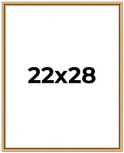 22x28 Frame Beaded Gold Solid Wood Picture Frame | 0.75 Inches Moulding Width |