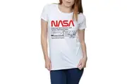 NASA Womens/Ladies Classic Space Shuttle Cotton T-Shirt (White) - UTBI1352