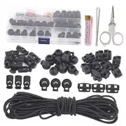 Swpeet 35Pcs 3 Types Plastic Cord Locks for Spring Toggles Stoppers and 11