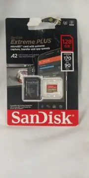 SanDisk Extreme PLUS 128GB microSD Memory Card with micro SD, SDHC, SDXC Adapter