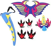 ANDRESLAD Dinosaur Cosplay Costume with Wings Mask Claws for Halloween Birthday Parties and Dress Up Events Fun and Creative Performance Prop