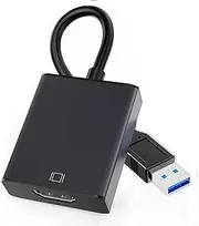 USB to HDMI Adapter, USB 3.0/2.0 to HDMI 1080P Video Graphics Cable Converter with Audio for PC Laptop Projector HDTV Compatible with Windows XP 7/8/8.1/10