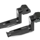 SHINOBI Foot Pegs Rear 40mm Lower Black For Honda CB 600F Hornet 04-07 06
