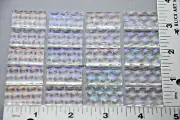 20 CLEAR IRIDIZED RADIUM TEXTURE 1/2" x 1" UROBOROS GLASS RECTANGLES 90 COE