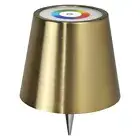 Wireless Bottle Lamp Rechargeable Warm Light & RGB LED Table Lamp (Gold Plating)
