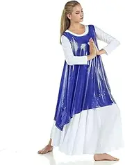 [Danzcue] Womens Celebration of Spirit Dance Drapey Tunic Tank Pullover