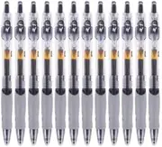 12 pcs M&G GP-1008 0.5mm Roller Gel Pen Retractable Smooth Writing (Black)