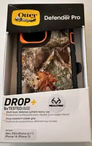 OtterBox Defender Pro Series Case for Apple iPhone 15/14/13 Realtree Blaze Edge