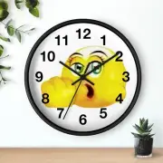 Bedroom Sexual Funny Humor Comedy Dating Viral Emoji BJ Wall Clock