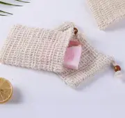 2 Pack Natural Soap Bag Exfoliating Soap Saver Sisal Pouch Holder Eco Bag New US