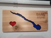 Swan Lake MT Wooden Sign Cedar Wood